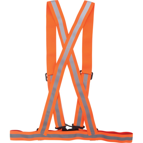Traffic Harness, High Visibility Orange, Silver Reflective Colour, Medium M & M Nord Ouest Inc