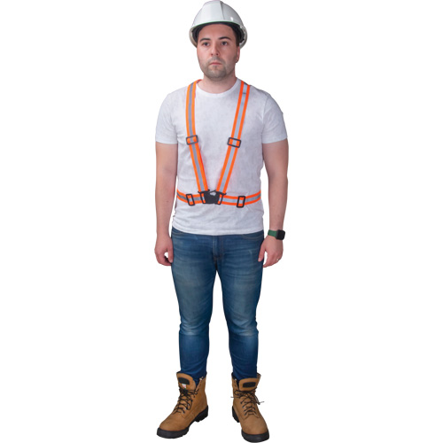 Traffic Harness, High Visibility Orange, Silver Reflective Colour, Medium M & M Nord Ouest Inc