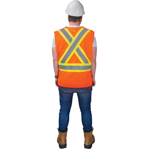 CSA-Compliant High-Visibility Surveyor Vest, High Visibility Orange, Medium, Polyester M & M Nord Ouest Inc