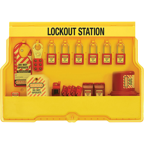 Premier Electrical Lockout Station, Thermoplastic Padlocks, 16 Padlock Capacity, Padlocks Included M & M Nord Ouest Inc
