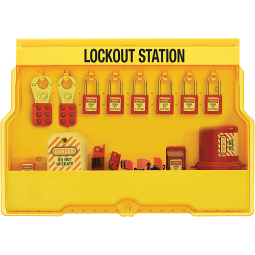 Station de cadenassage dappareils &eacute;lectriques de qualit&eacute; sup&eacute;rieure, Cadenas Thermoplastique, Capacit&eacute; de 16, Cadenas Compris M & M Nord Ouest Inc