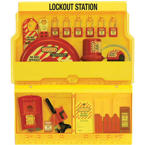 Standard Valve & Electrical Deluxe Lockout Station, Thermoplastic Padlocks, 32 Padlock Capacity, Padlocks Included M & M Nord Ouest Inc