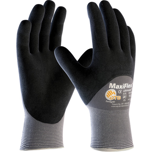 ATG MaxiFlex&reg; Ultimate Touchscreen Compatible Gloves, Large, Nitrile Coating, 15 Gauge, Nylon/Elastane Shell M & M Nord Ouest Inc