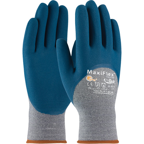 ATG MaxiFlex&reg; Comfort Seamless Knit Gloves, Large, Nitrile Coating, 15 Gauge, Nylon Shell M & M Nord Ouest Inc
