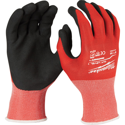 Gants r&eacute;sistant aux coupures, Taille Grand, Rev&ecirc;tement Nitrile, Enveloppe en Nylon/Lycra, ANSI/ISEA 105 niveau 1/EN 388 niveau 1 M & M Nord Ouest Inc