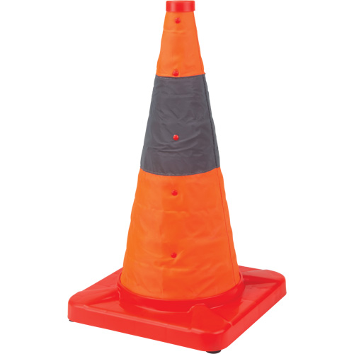 C&ocirc;ne de signalisation repliable, 18" h, Orange M & M Nord Ouest Inc
