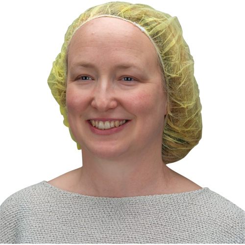 Bonnets bouffants, Polypropyl&egrave;ne, 21", Jaune M & M Nord Ouest Inc