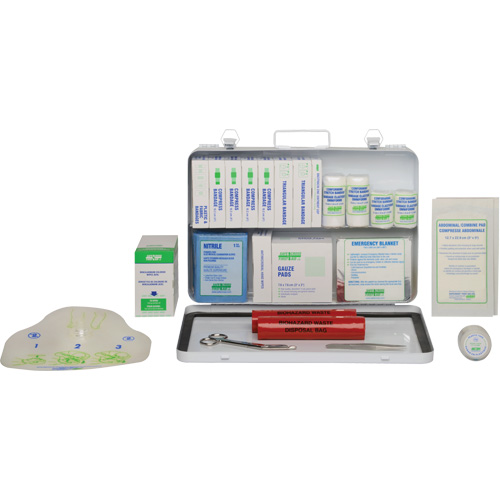 Trousse de premiers soins, R&eacute;pond &agrave; la norme CSA Z1220-17 type 2 environnements &agrave; faible risque, Moyen (26-50 travailleurs) M & M Nord Ouest Inc