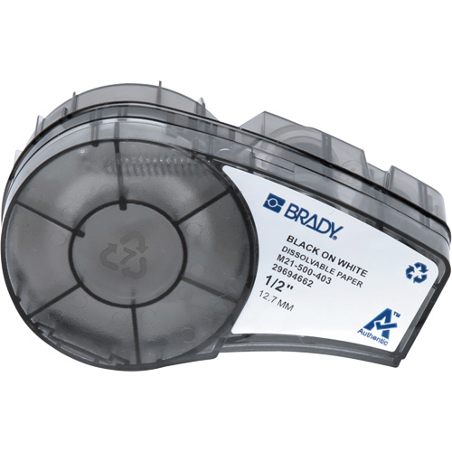 &eacute;tiquettes hydrosolubles avec ruban, Noir M & M Nord Ouest Inc