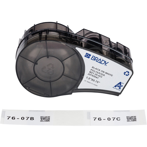 &eacute;tiquettes polyvalentes avec ruban pour environnements hostiles, Noir M & M Nord Ouest Inc