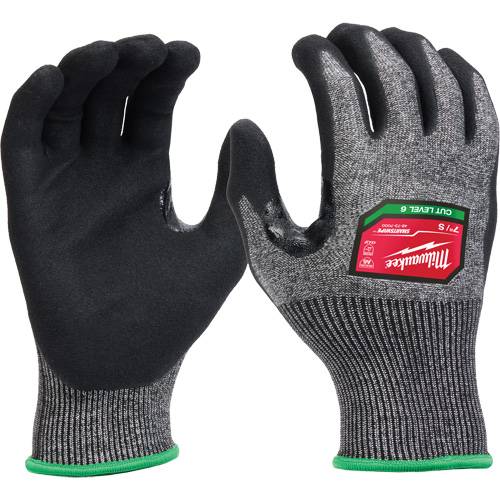 Gants enduits par trempage &agrave; dext&eacute;rit&eacute; &eacute;lev&eacute;e, Taille Petit, Calibre 18, Rev&ecirc;tement Nitrile, Enveloppe en Poly&eacute;thyl&egrave;ne, ASTM ANSI niveau A6/EN 388 niveau F M & M Nord Ouest Inc