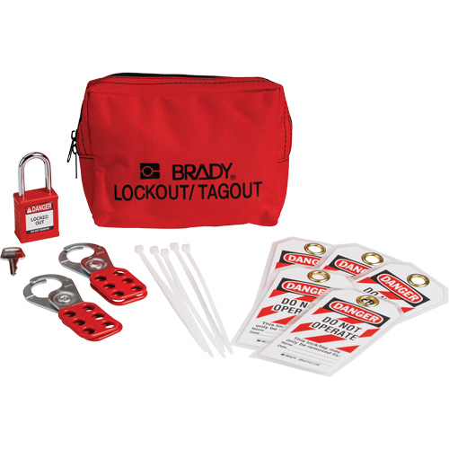 Lockout Tagout Kit with Nylon Safety Padlock in Pouch, Electrical Kit, 14 Components M & M Nord Ouest Inc