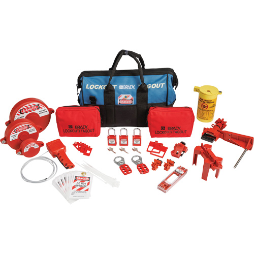 Lockout Tagout Kit with Nylon Safety Lockout Padlocks in Duffel Bag, Electrical/Valve Kit, 31 Components M & M Nord Ouest Inc