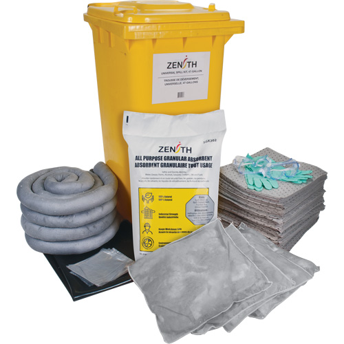 Premium Spill Kit, Universal, Bin, 63 US gal. Absorbancy M & M Nord Ouest Inc