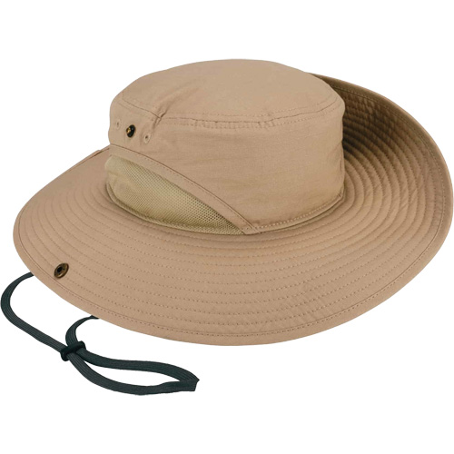 Chapeau l&eacute;ger de forestier Chill-Its 8936 avec panneau en maille, Khaki M & M Nord Ouest Inc