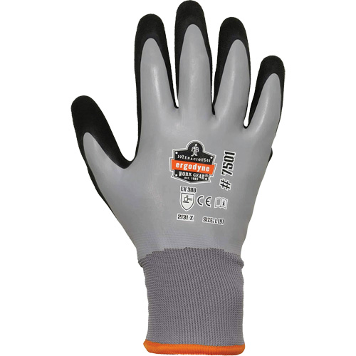 ProFlex 7501 Coated Waterproof Winter Work Gloves, Small, Nitrile/Latex Coating, 10/15 Gauge, Polyester Shell M & M Nord Ouest Inc