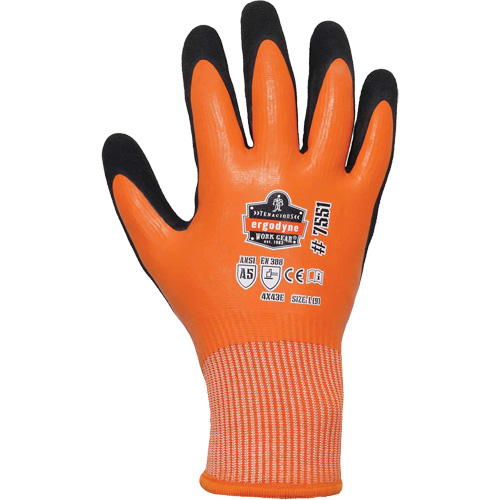 ProFlex 7551 Coated Cut-Resistant Winter Work Gloves, Size Small, 10/13 Gauge, Nitrile/Rubber Latex Coated, HPPE Shell, ASTM ANSI Level A5/EN 388 Level E M & M Nord Ouest Inc