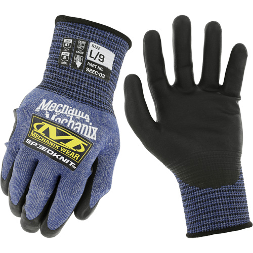 Gants r&eacute;sistants aux coupures SpeeKnit S2EC03, Taille Petit/7, Calibre 18, Rev&ecirc;tement Ur&eacute;thane, Enveloppe en PEHP/Tungst&egrave;ne, ASTM ANSI niveau A7/EN 388 niveau F M & M Nord Ouest Inc