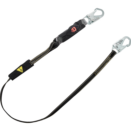 V-Series Welding Energy Absorbing Lanyard, 6', Snap Hook Center, Snap Hook Leg Ends, Kevlar&reg;/Metal/Nylon M & M Nord Ouest Inc