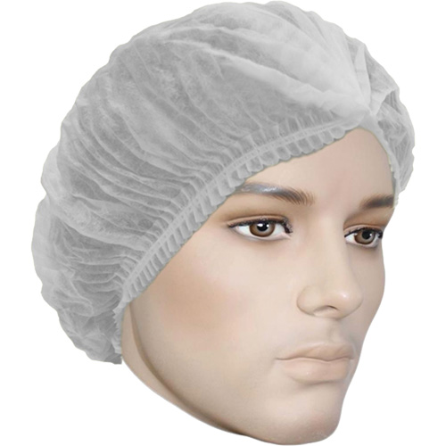 Bonnet bouffant pliss&eacute; Cova-Cap, Polypropyl&egrave;ne, 21", Blanc M & M Nord Ouest Inc