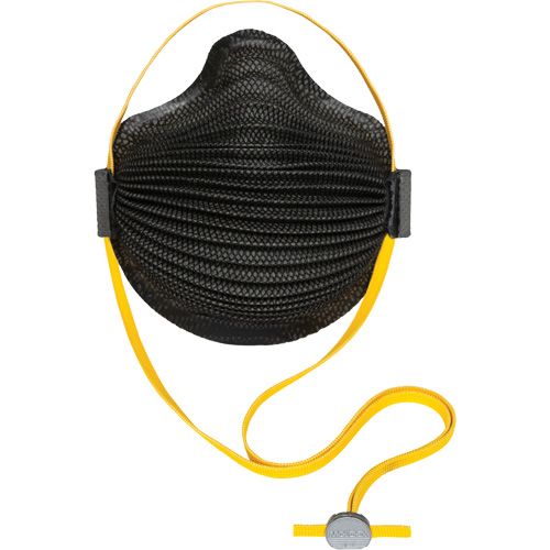 AirWave M Series Black Disposable Masks with SmartStrap&reg; & Full Foam Flange, N95, NIOSH Certified, Small M & M Nord Ouest Inc