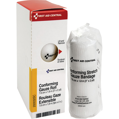 Recharge de bandage en gaze &eacute;tirable et conforme SmartCompliance, Rouleau, 6' lo x 3" la, St&eacute;rile, Dispositif m&eacute;dical Classe 1 M & M Nord Ouest Inc