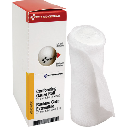 Recharge de bandage en gaze &eacute;tirable et conforme SmartCompliance, Rouleau, 6' lo x 3" la, St&eacute;rile, Dispositif m&eacute;dical Classe 1 M & M Nord Ouest Inc