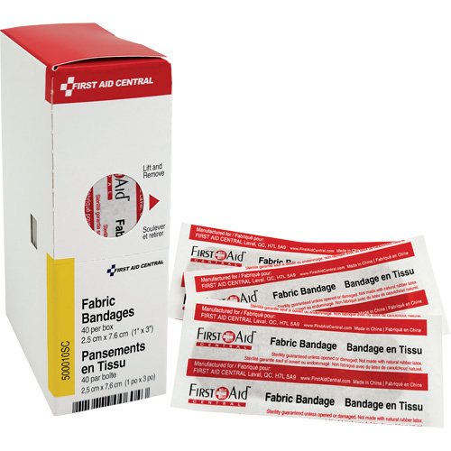 Recharge de bandages adh&eacute;sifs SmartCompliance, Rectangulaire/carr&eacute;e, 3", Tissu, Non st&eacute;rile M & M Nord Ouest Inc