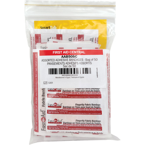 SmartCompliance&reg; Refill Adhesive Bandages, Assorted, Fabric/Plastic, Non-Sterile M & M Nord Ouest Inc