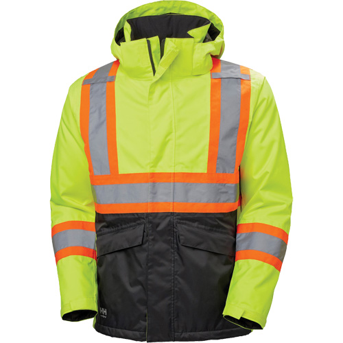 Veste d'hiver Alta, Polyester, Noir/Jaune lime haute visibilit&eacute;, Petit M & M Nord Ouest Inc