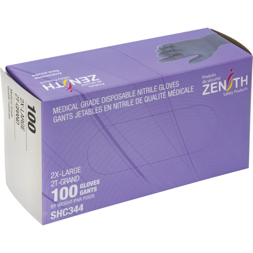 Medical Grade Disposable Gloves, 2X-Large, Nitrile, 6-mil, Powder-Free, Black, Class 2 M & M Nord Ouest Inc
