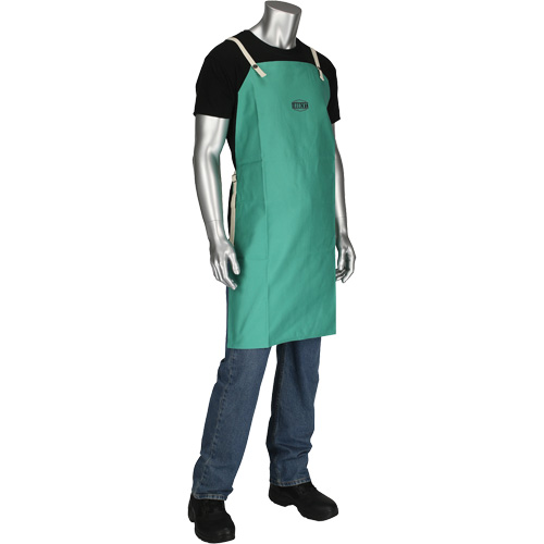 Tablier en satinette 100 % coton trait&eacute; FR Ironcat Dynamic, Salopette, Vert M & M Nord Ouest Inc