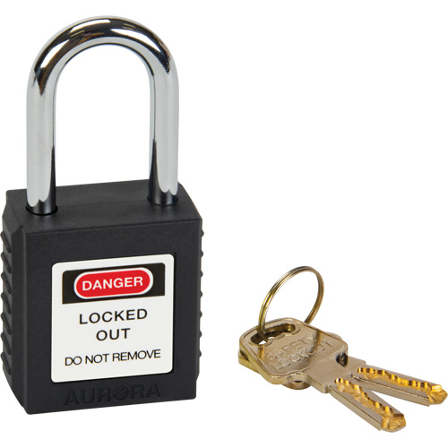 Verrouillage pour les consignations, Cadenas de s&eacute;curit&eacute;, Cl&eacute;s diff&eacute;rentes, Thermoplastique, Largeur de 1-1/2" M & M Nord Ouest Inc