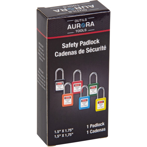 Verrouillage pour les consignations, Cadenas de s&eacute;curit&eacute;, Cl&eacute;s diff&eacute;rentes, Thermoplastique, Largeur de 1-1/2" M & M Nord Ouest Inc