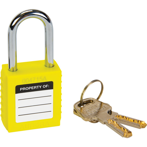 Lock for Lockouts, Safety Padlock, Keyed Different, Thermoplastic, 1-1/2" Width M & M Nord Ouest Inc