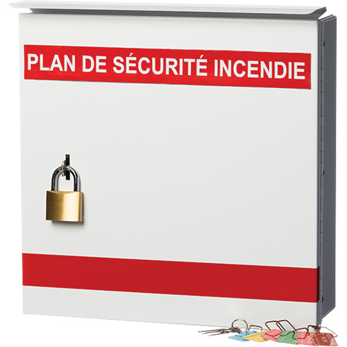 Boîte pour plan de s&eacute;curit&eacute; en cas d'incendie M & M Nord Ouest Inc