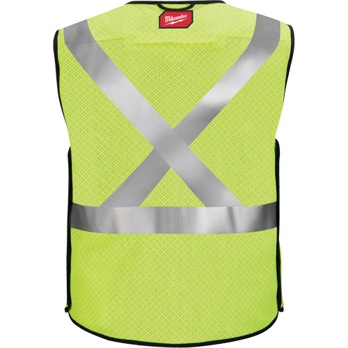 Gilet de s&eacute;curit&eacute; &agrave; maille d&eacute;tachable, Noir/Jaune lime haute visibilit&eacute;, Moyen/Petit M & M Nord Ouest Inc