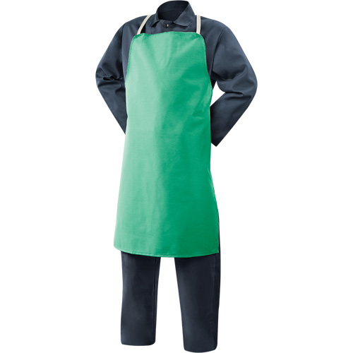 Weldlite Fire-Resistant Cotton Apron, Bib, 36" L, Green M & M Nord Ouest Inc