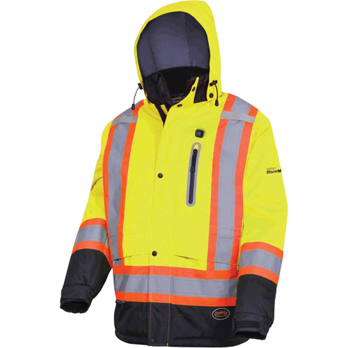 5408 Veste imperm&eacute;able &agrave; isolation thermique, Hommes, Petit, Jaune lime haute visibilit&eacute; M & M Nord Ouest Inc