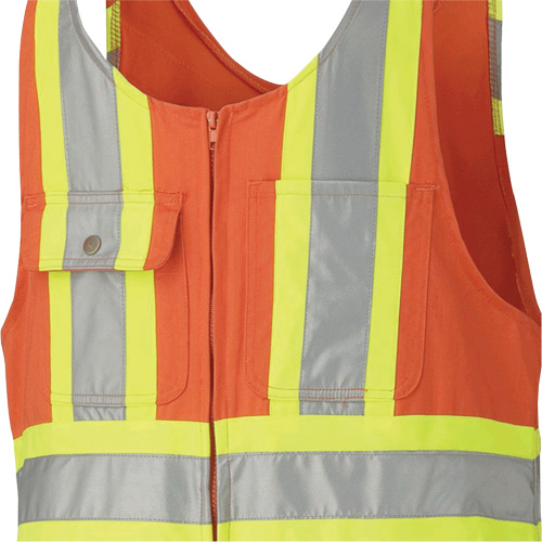 6617Z Safety Overalls with Leg Zippers, Poly-Cotton, 36, High Visibility Orange M & M Nord Ouest Inc