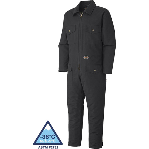 520A Quilted Duck Coveralls, Men's, Black, Size Small M & M Nord Ouest Inc