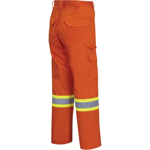 4462 Bright Safety Cargo Pants with Startech&reg; Tape, Cotton, 30, High Visibility Orange M & M Nord Ouest Inc