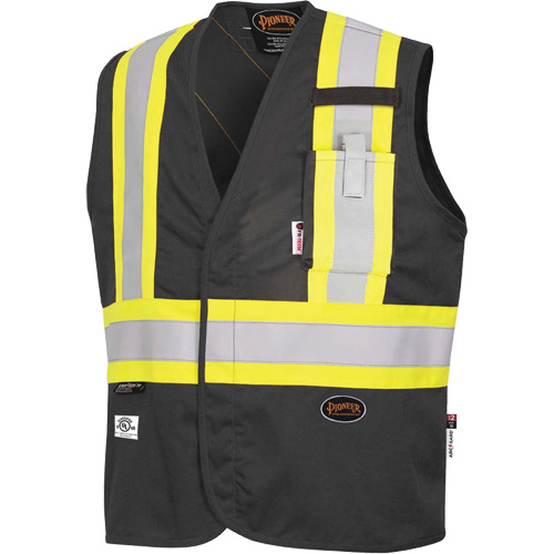 7729 FR-Tech&reg; Flame-Resistant Arc Safety Vest, Small, Black, 10 cal/cm² M & M Nord Ouest Inc