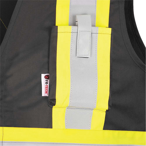 7729 FR-Tech&reg; Flame-Resistant Arc Safety Vest, Small, Black, 10 cal/cm² M & M Nord Ouest Inc