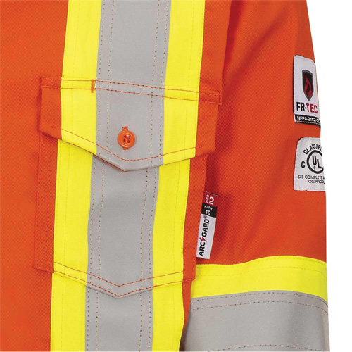 7743 Chemise de s&eacute;curit&eacute; ignifug&eacute;e FR-Tech, Petit, Orange haute visibilit&eacute; M & M Nord Ouest Inc