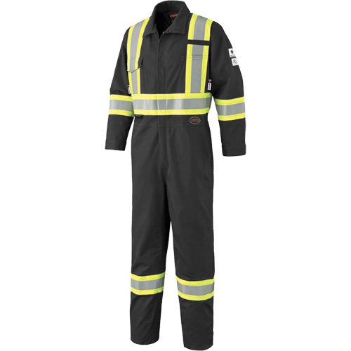 7702BKT FR-Tech&reg; Arc-Rated Coverall, Size 40 (Tall), Black, 10 cal/cm² M & M Nord Ouest Inc