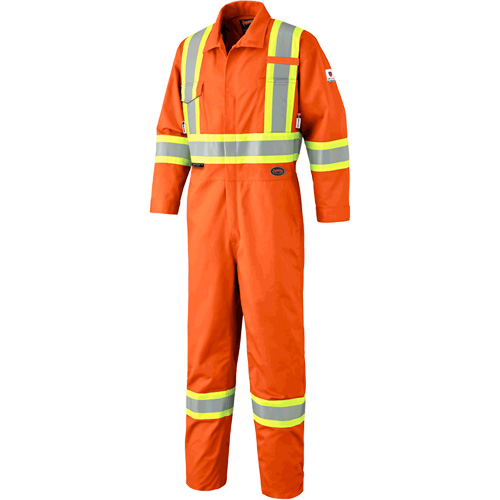 7705T FR-Tech&reg; Flame-Resistant Coverall with Leg Zippers, Size 40 (Tall), High Visibility Orange, 9.7 cal/cm² M & M Nord Ouest Inc