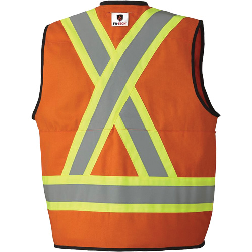 7732 Veste d'arpenteur ignifuge et r&eacute;sistant aux arcs &eacute;lectriques FR-Tech, Petit, Orange haute visibilit&eacute;, 9,7 cal/cm² M & M Nord Ouest Inc