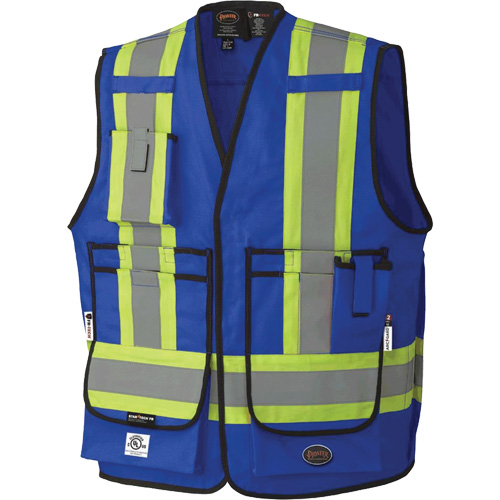 7733 Veste d'arpenteur ignifuge et r&eacute;sistant aux arcs &eacute;lectriques FR-Tech, Petit, Bleu royal, 9,7 cal/cm² M & M Nord Ouest Inc