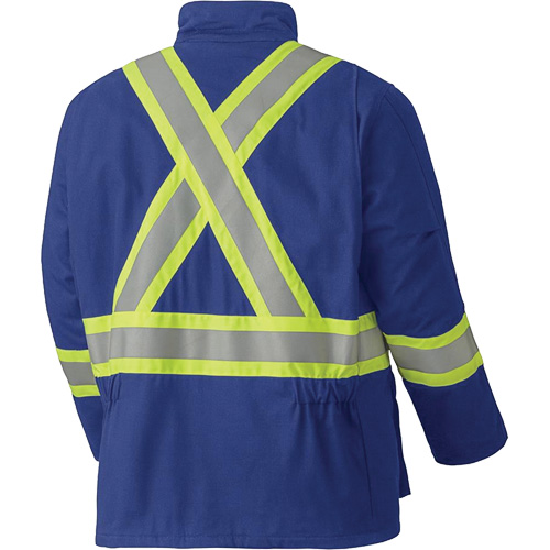 5523 Manteau de s&eacute;curit&eacute; ignifuge, Petit, Bleu royal, 58 cal/cm² M & M Nord Ouest Inc